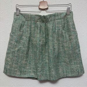 NWT J. Crew Blue/Green Tweed Mini Skirt